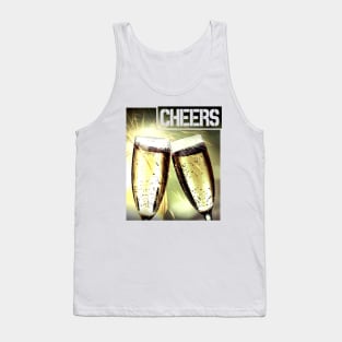 Cheers Champagne drinking Tank Top